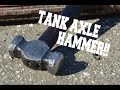 Blacksmithing  tank axle rounding hammer