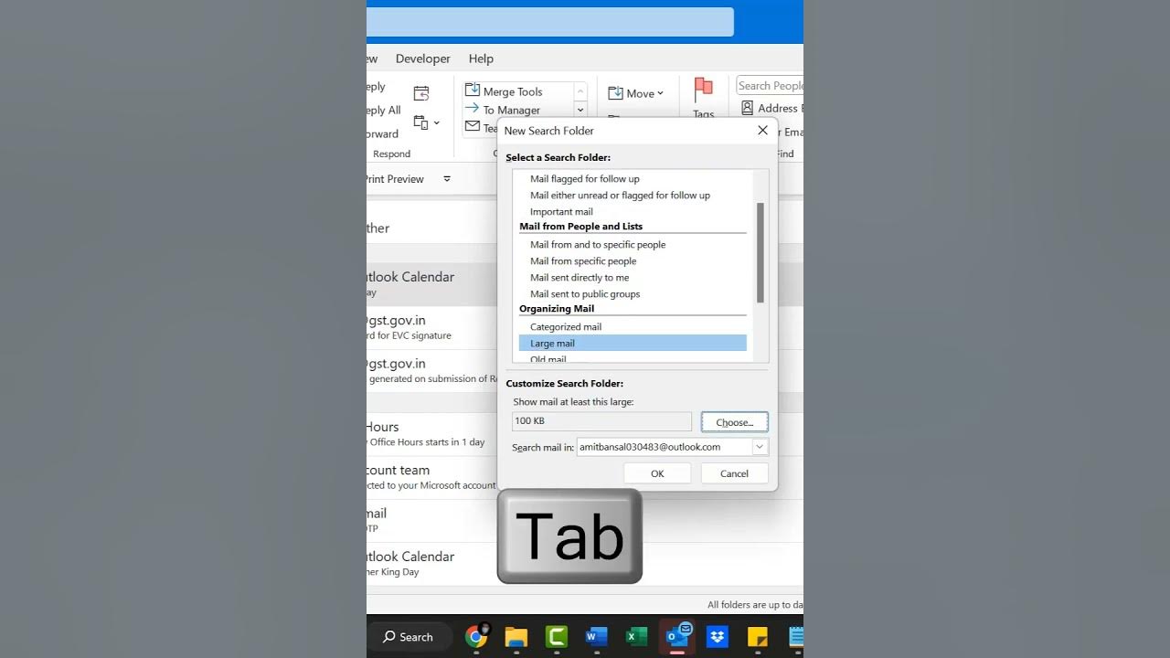 create-new-search-folder-in-outlook-shortcut-youtube
