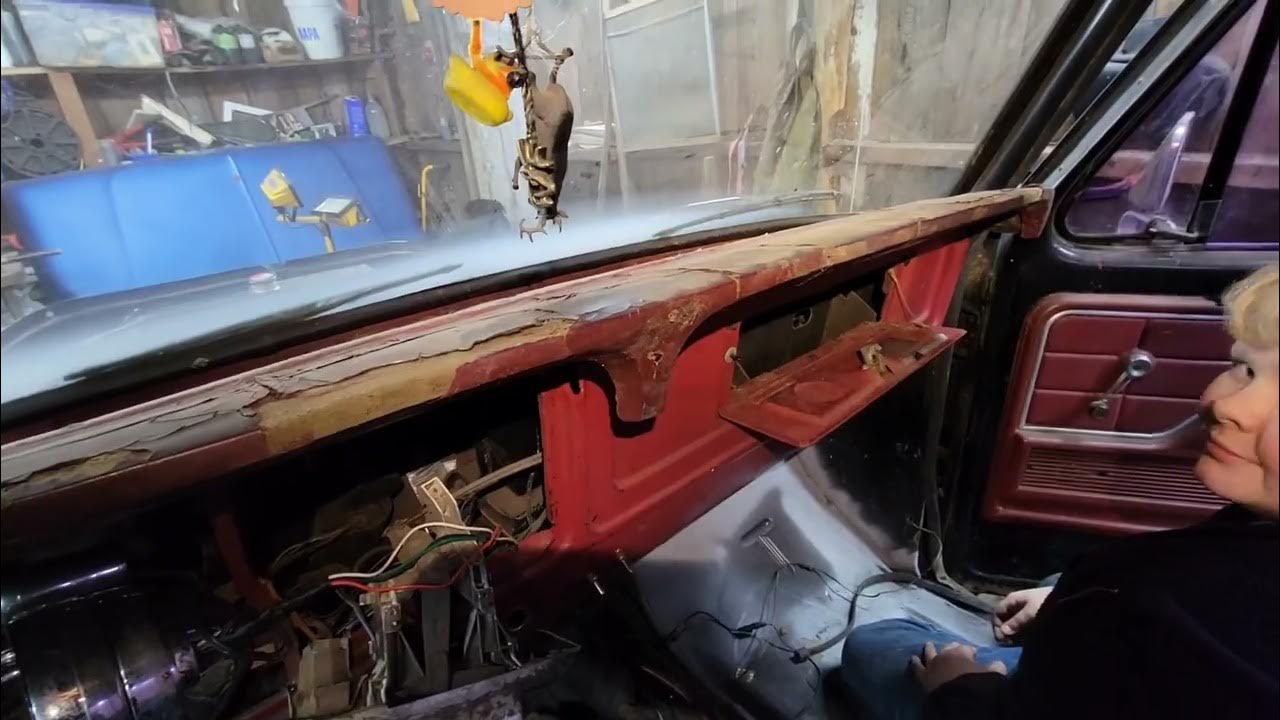 How to remove dashpad on a 1979 Ford F150 - YouTube