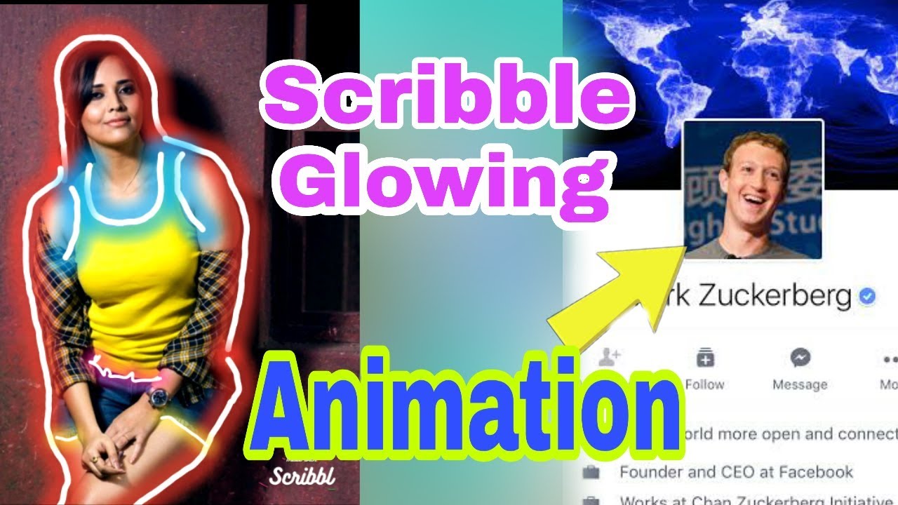 How to edit scribble glowing effect video on Android easily step