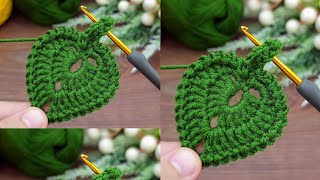 100'00 ,, ! Wow!! very easy, gorgeous crochet leaf pattern #crochet #knitting