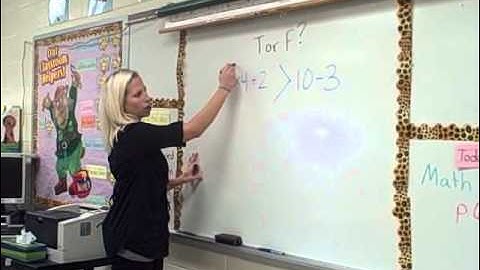 true and false number sentences lesson 3.9