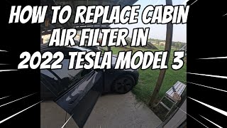 How to Replace Cabin Filter on a 2022 Tesla Model 3