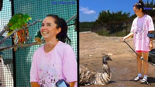 Maya gives Stompy a bath and visits the parrots at Alveus