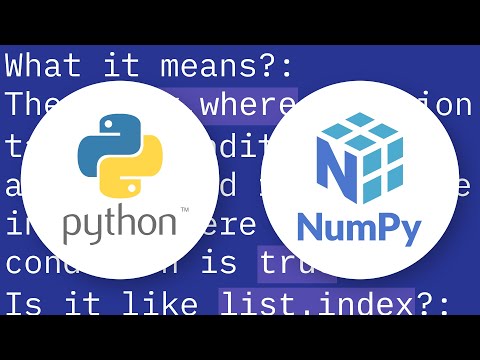 Explain numpy.where
