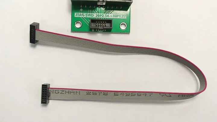 JTAG 20P 2.54mm to 10P 1.27mm Adapter Line For J-link Jlink v9 v12 STM32 Emulator Debugger SWD