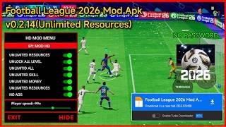 Football 2026 Mod Apk Mediafıre League Kits Manager Unlimited Money Real Offline Unlock All Game screenshot 2