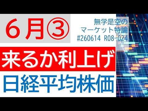 利上げは来るか? 日経平均株価 TOPIX ダウ ナスダック ドル円 原油 金 キオクシア 東京海上 ユニクロ カナモト スペースXのIPO イランは合意か? 6月第3週の相場予想