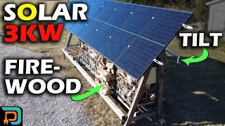 Solar Panel Firewood Rack From Recycled Materials-Part 1