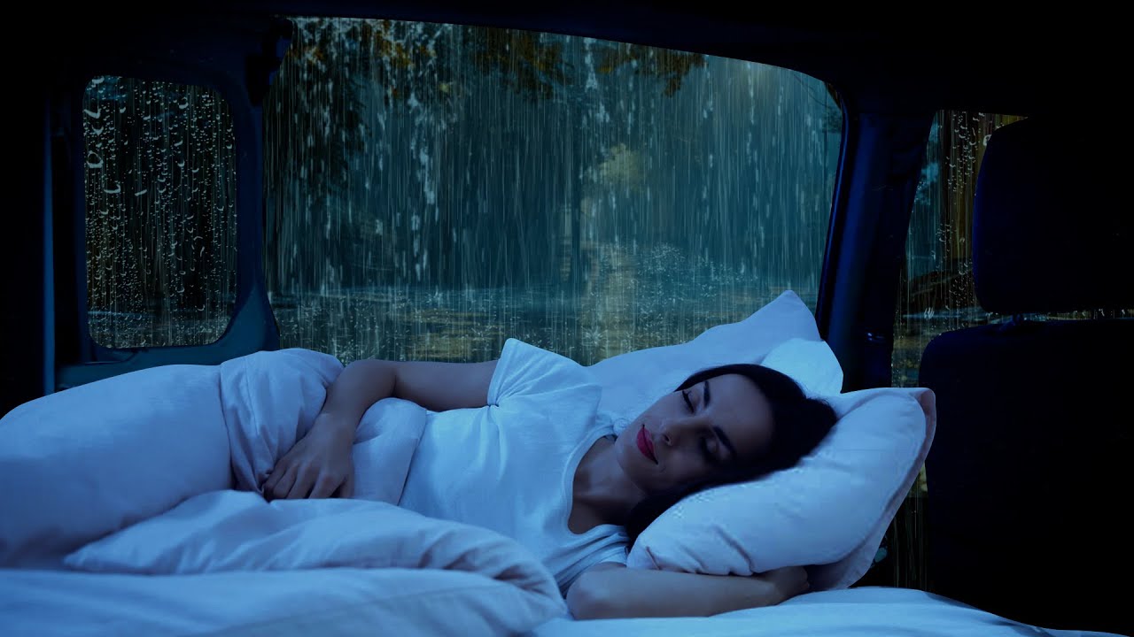 Suoni di pioggia e tuoni in macchina per dormire profondamente - Forte ...