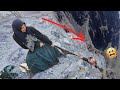Dangerous rescue operation akram and moslem rescue a goat in rainy and dangerous conditions