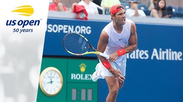 Rafael Nadal Practices Ahead of the 2018 US Open