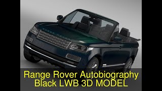 3D Model of Range Rover Autobiography Black LWB Cabrio L405 20 Review