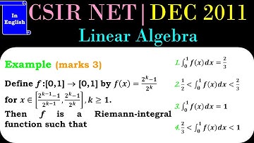 CSIR NET MATHEMATICS | Real Analysis | Riemann Integration DEC 2011
