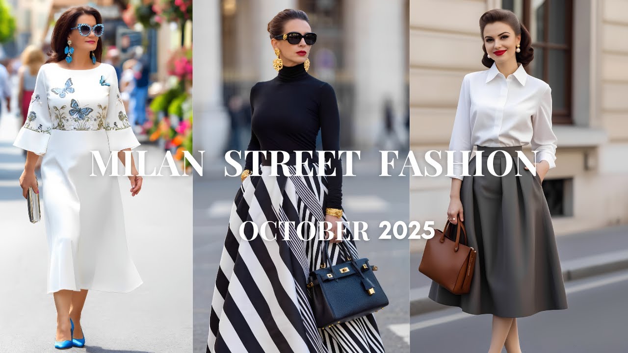 T 16°C Milan Street Fashion October 2025 🇮🇹 Italian Luxury Outfits Looks | New Shopping Trends