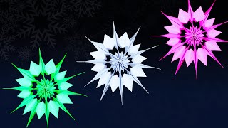 ❄️ СНЕЖИНКА ИЗ БУМАГИ ❄️СУПЕРОБЪЕМ ❄️ 3D PAPER SNOWFLAKE ❄️ Поделки на Новый Год