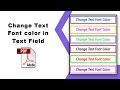 How to change text font color in pdf text field (Prepare Form) using Adobe Acrobat Pro DC