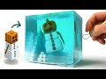2D to 3D Making Realistic Minecraft Diorama Snow Golem Trapped in Ice