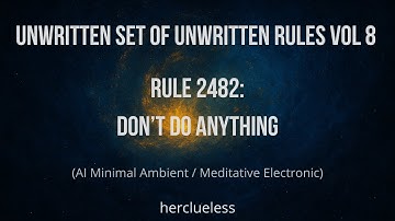 rule 2482: don’t do anything | herclueless (AI Minimal Ambient / Meditative Electronic)