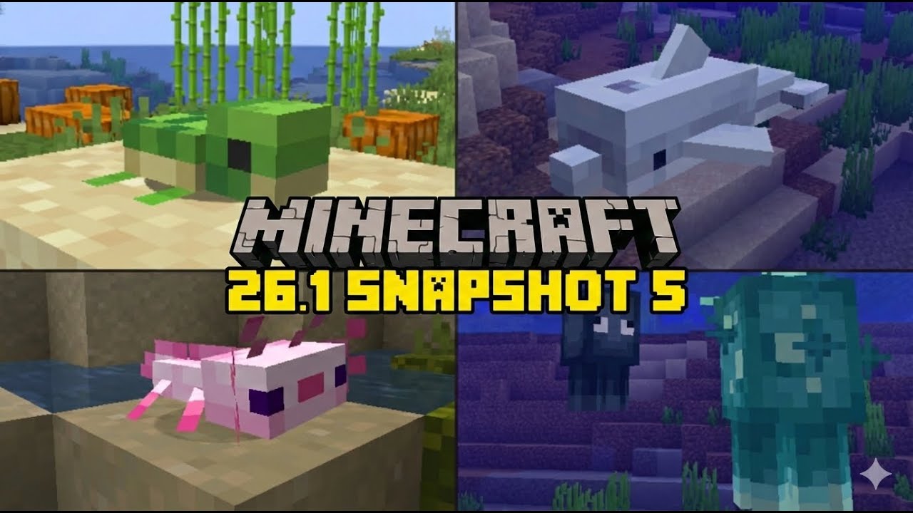 TUDO MUDOU! Novos Filhotes e Flor Dourada - Minecraft 26.1 Snapshot 5 ...