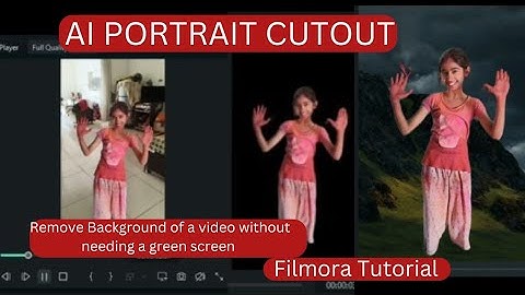 AI PORTRAIT CUTOUT / Remove background of a video without using a green screen #Filmora Tutorial