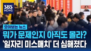 뭐가 문제인지 아직도 몰라? '일자리 미스매치' 더 심해졌다 / SBS / 모아보는 뉴스
