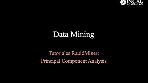 Tutoriales RM  Principal Component Analysis (PCA)