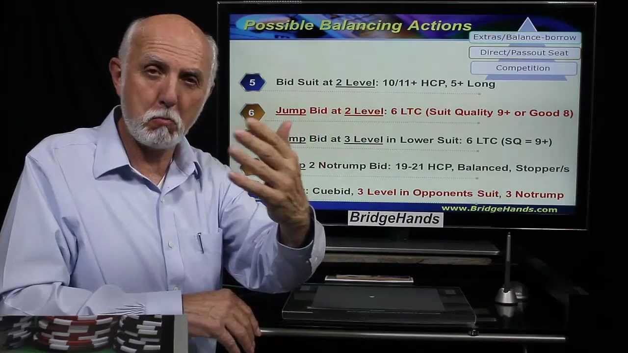 BridgeHands Advanced Lesson 7 - Balancing Seat Jump Bid in the Passout Seat