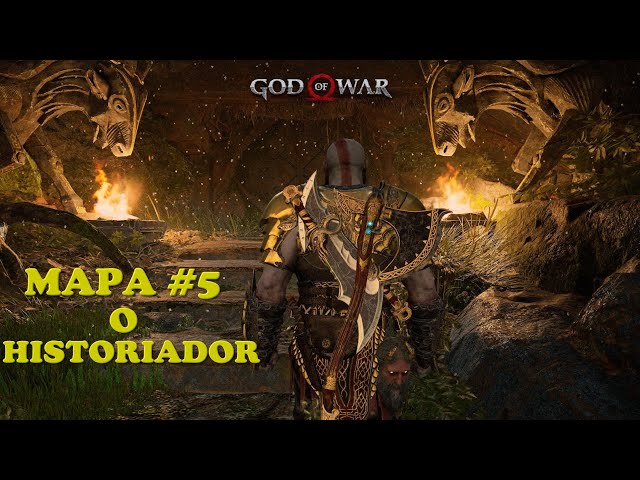 God of War - O HISTORIADOR  Localizaçao - Todos os Mapas do Tesouro 