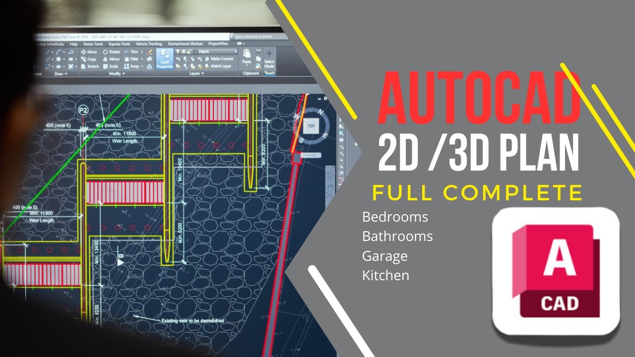 AutoCAD Simple Floor Plan Tutorial for Beginners | Explained in Hindi ...