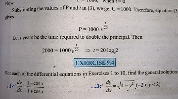 EX 9.4 Q1 TO Q16 SOLUTIONS OF DIFFERENTIAL EQUATIONS NCERT CHAPTER 9 CLASS 12th(PART1)