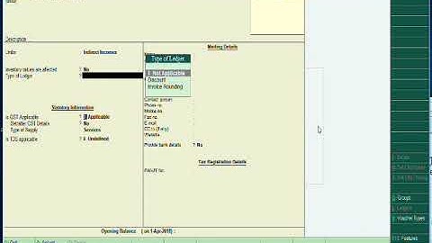 TALLY- HOW TO SETUP SERVICE CHARGE RECEIVED LEDGER.
