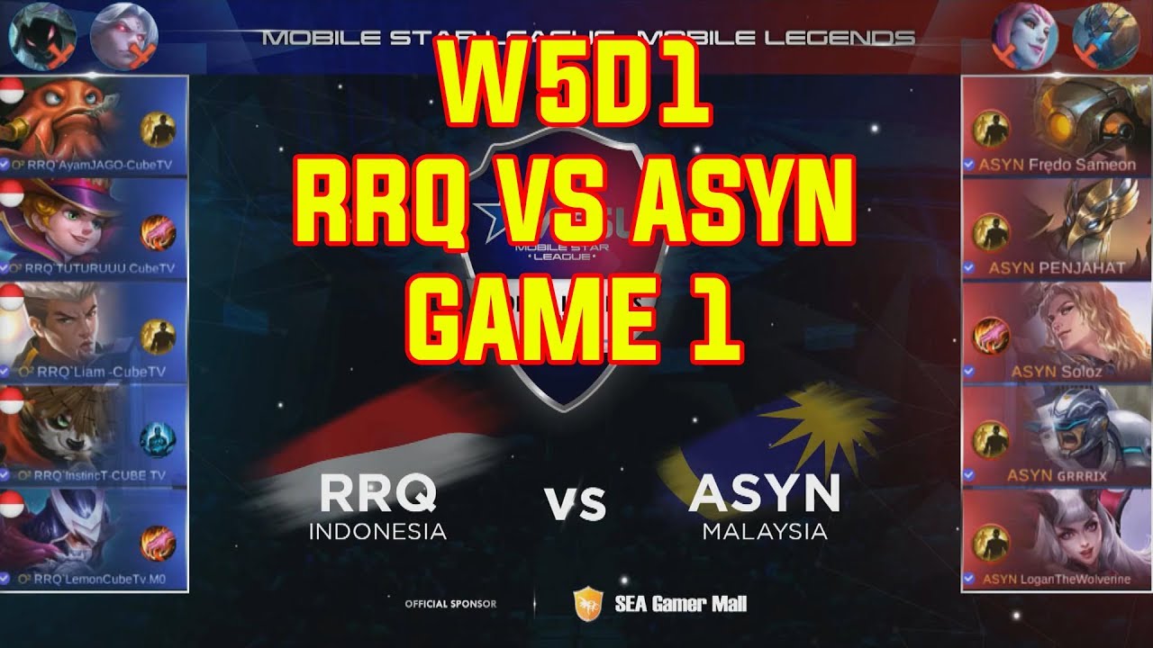 RRQ (Lemon Hayabusa) vs ASYN (Fredo Jawhead) - MSL:MLBB S1 W5D1 Game 1