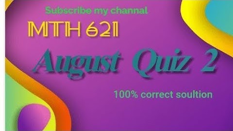 #MTH621 #Quiz 2 #vu