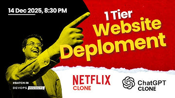 🔴 DevOps Batch 18 - Class 1412 - NetFlix and ChatGPT Deployment Class (Live)