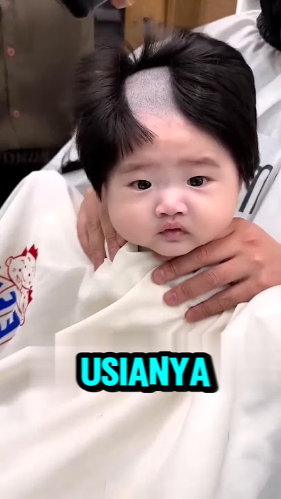 PANGKAS RAMBUT PERTAMA DALAM HIDUPNYA❗#videoviral #bayilucu