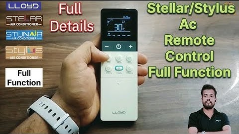 Lloyd Stellar/Stylus Ac Remote Full Function || lloyd  ac remote control #stellar #stunair #remote