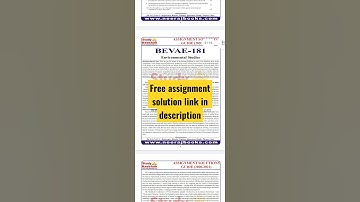 free IGNOU BEVAE-181//2020-21 solved assignment