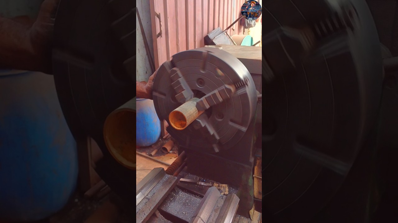 How to Thread Pipe with Lathe Machine | Easy Pipe Threading Tutorial. 