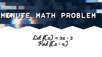 Minute Math Problem - A Function Within a Function and Function Notation | Math Help