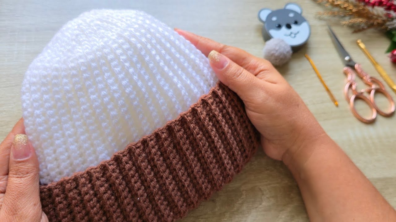 “¡ATENCIÓN! 🚨 Este Gorro Básico a Crochet SE ESTÁ VOLVIENDO VIRAL 😱 Todas las Tallas”