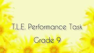 PERFORMANCE TASK IN TLE (CLEANING HOUSEHOLD)