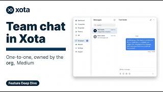 Messages in Xota — Team Chat Built Into the App screenshot 2