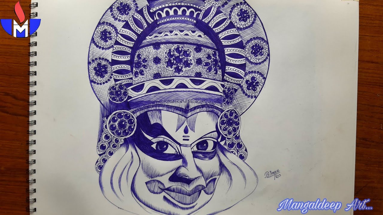 Portrait Sketch of a South Indian Lady  Meghnaunnicom