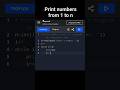 Print numbers from 1 to n program by using Loops concept (while loop)-python#coding #pythonprograms