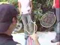 Capture de la vidéo Arthur Lipner Plays Tennis Racquets For Uncle Sam!