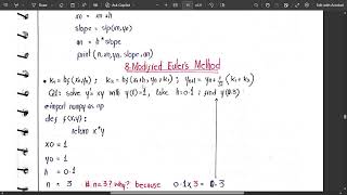 8  Modified Euler's Method
