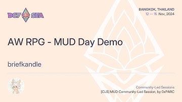AW RPG - MUD Day Demo by briefkandle | Devcon SEA
