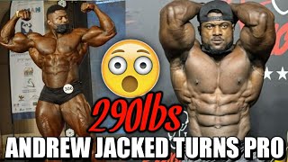 ANDREW JACKED Turns PRO in Open Class at 290lbs 1st Bodybuilding Competition and wins