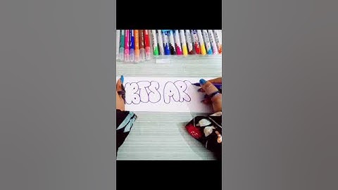 BTS ARMY | writing BTS ARMY in Bubble lettering